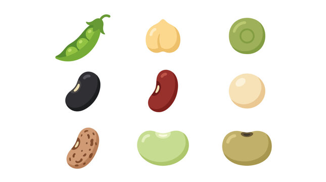 Assorted legumes and beans collection