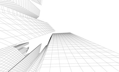 Fototapeta premium architectural buildings vector 3d illustration