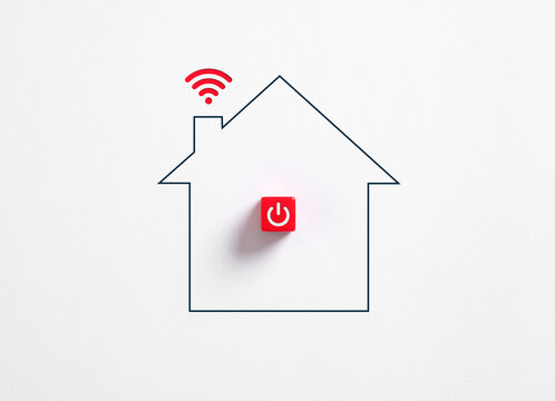 Smart home system powering up with wireless connection