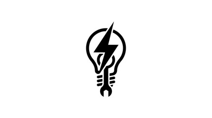 Light Bulb with Lightning Bolt Inside. © doni