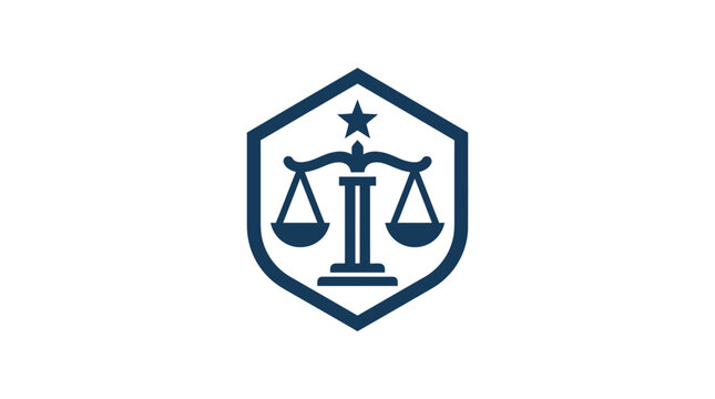 Justice Scale Logo Symbol Icon.