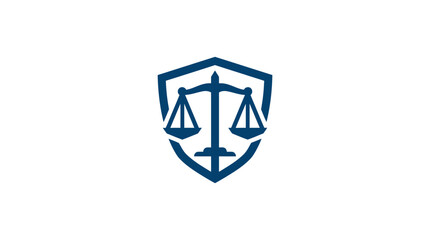 Fototapeta premium Law Justice Scale Icon Symbol.