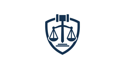 Fototapeta premium Law Justice Scale Icon Symbol.
