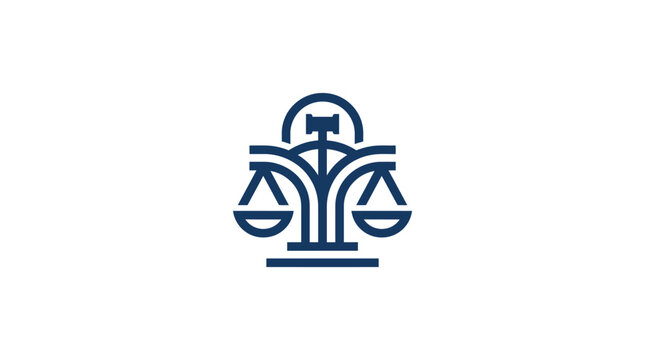 Law Justice Scale Icon Symbol.