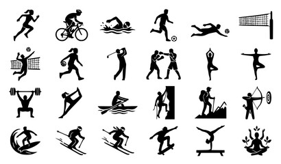 Fototapeta premium Fitness Workout Vector Illustration Pack