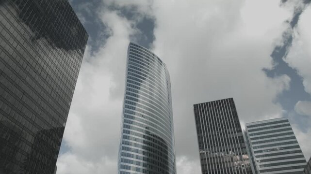 Time Lapse of Moving Clouds Over Parisian Buildings, Paris, France