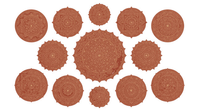 Intricate Rose Mandala Patterns Collection