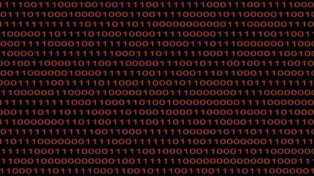 binary number spheres, computer 3D rendering of binary code background symbol neon binary code digital threat urgent danger notification dark network circuitry .