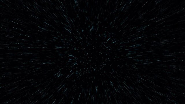 fast stars moving animation hyperspace jump accelerated jump accelerated flight through stars on solid background space jump speed of light fast moving stars stars partical zoom animation in 4K .