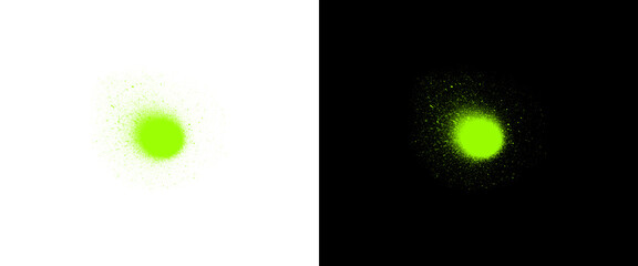 Neon green spray paint drip on white and black background, vibrant aerosol splatter texture, street art design element © Graphix Hub