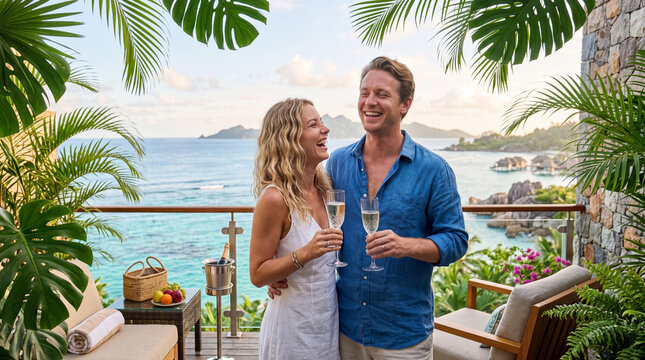Exclusive tropical honeymoon destination with luxurious villas, white sandy beaches, crystal lagoons, and breathtaking sunsets. Luxury travel experience designed for romance and relaxation.