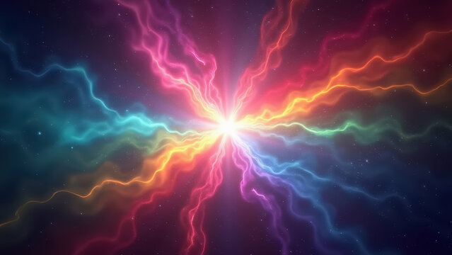 Radiant multicolor aura meditation loop