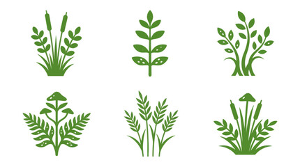 Green plant and vegetation icons © Insto