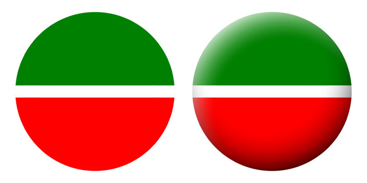 Vector illustration of Tatarstan flag set on transparent background