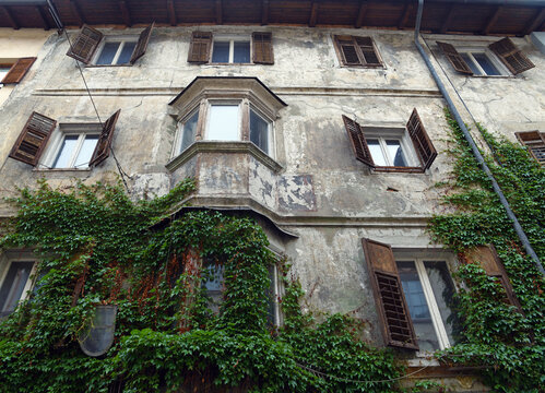 picturesque historic houses in Bressanone, South Tyrol, Italy