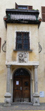 picturesque historic houses in Bressanone, South Tyrol, Italy