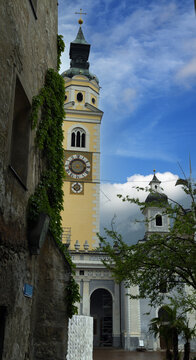 Bressanone Cathedral (Cathedral of Santa Maria Assunta and San Cassiano), located in the Piazza del Duomo in Bressanone, South Tyrol, Italy.