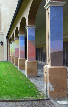 cloister of the Cathedral of Bressanone, located in South Tyrol, Italy