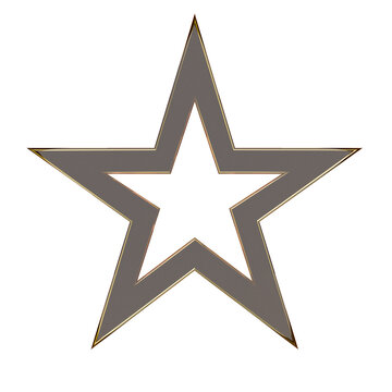 Fluid Glass Star Rating Icon on Transparent Background