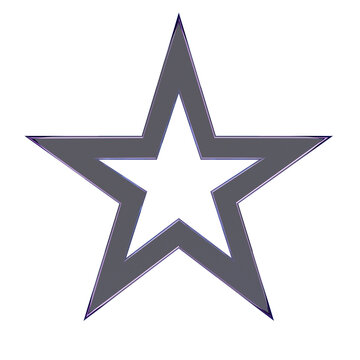 Fluid Glass Star Rating Icon on Transparent Background