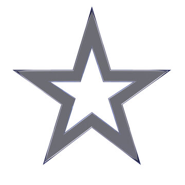 Fluid Glass Star Rating Icon on Transparent Background