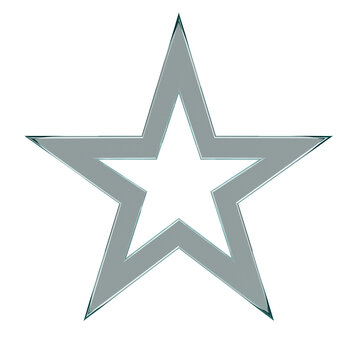 Fluid Glass Star Rating Icon on Transparent Background