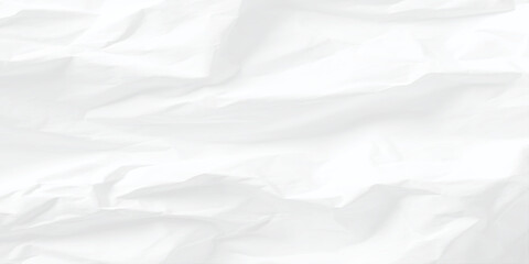 Fototapeta premium Crumpled white paper texture background with creases and folds