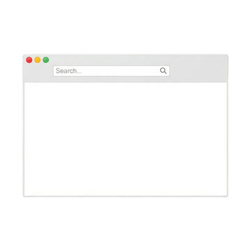 Minimalistic web browser window interface mockup