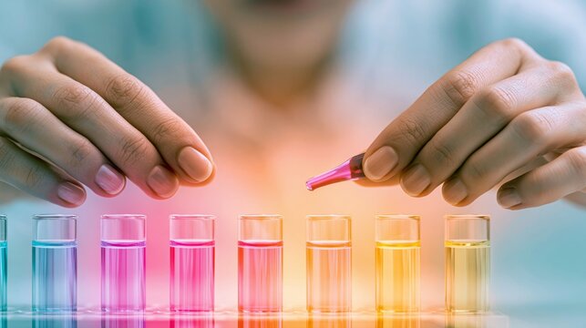 Medical Researcher Handling Samples in Clean Lab Indoor Scene