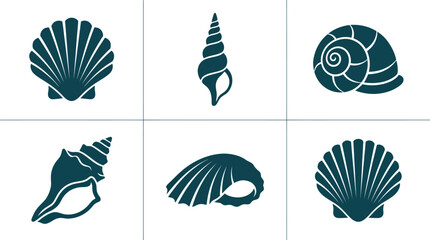 Seashell icons collection © Lexxa