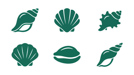 Seashell icons collection © Lexxa