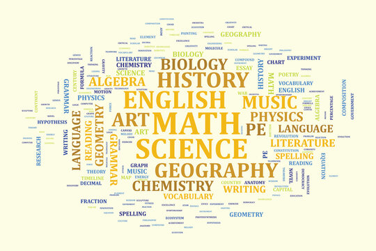 Editable School Subjects Academic Cloud