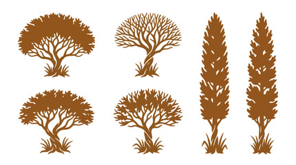 Stylized tree illustrations © Mocil