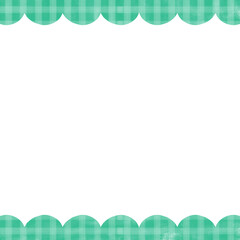 Obraz premium Cute scallop frame plaid pattern