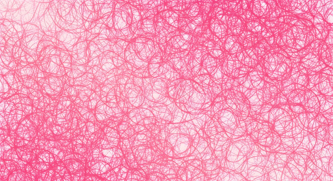 Abstract Pink Scribble Texture Background with Artistic Hand Drawn Circular Lines and Soft Gradient Effect