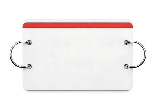 Blank spiral bound notebook with red tab