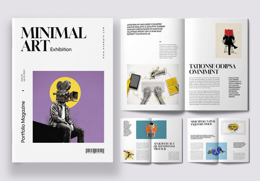 Minimal Art Exhibition Magazine Template