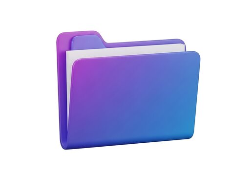 Modern folder icon with purple and blue gradient
