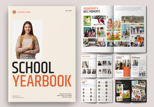 Modern Multipurpose School Yearbook Template