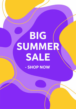 Bright promotional design highlighting seasonal shopping excitement with abstract colorful patterns