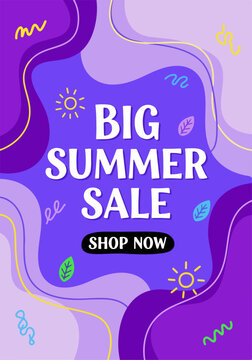 Creative seasonal retail advertisement featuring abstract background and vibrant promotional message