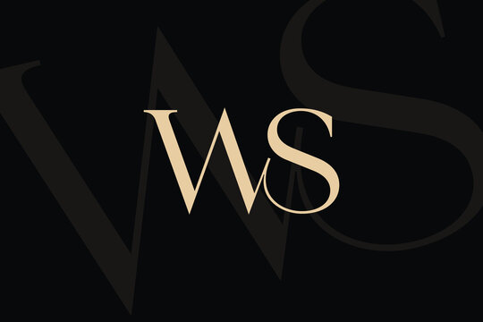 WS or SW letter logo icon design. Classic style luxury initials monogram.