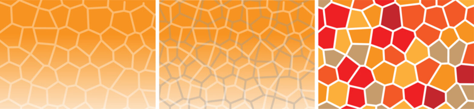 Abstract Geometric Mosaic Pattern Background with Colorful Irregular Polygon Tiles Vector Illustration