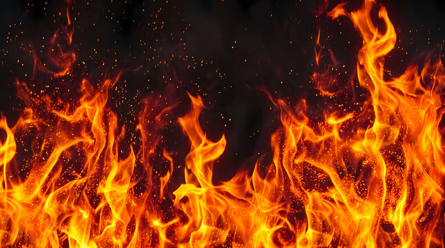 Burning Orange Flame Background