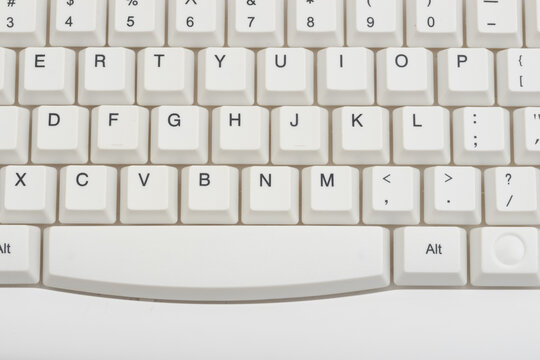 White computer keyboard background