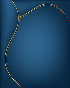 Luxurious Navy Blue and Gold Border Background. This premium-quality Navy Blue Background with golden ribbon is perfect for Posts, Elite Class flyers, background, etc. 