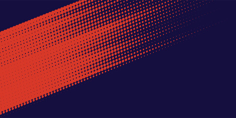 Fototapeta premium Abstract speed lines style orange color halftone banner design template. Vector Backgroud illustration.