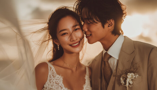 Romantic Wedding Couple Portrait Session