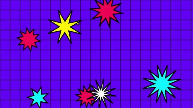 Comic Book Action Bubbles Pow Bam Spiky Burst Seamless Loop Background