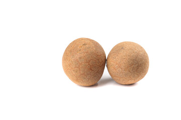 Fototapeta premium Fresh Whole Nutmeg Spices Isolated on White Background